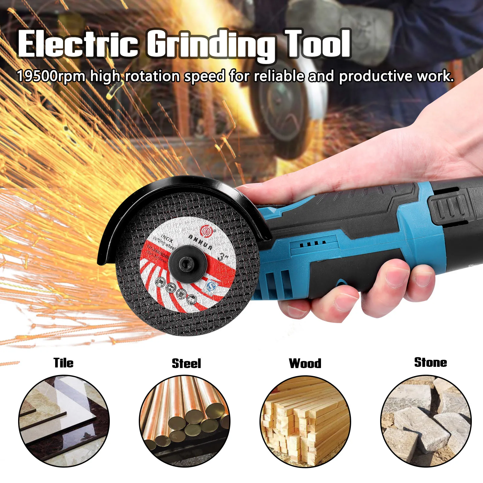 19500rpm Electric Grinding Tool Multifunctional Mini Grinder Handheld Cutter for Cutting Polishing Ceramic Tile Wood Stone Steel
19500rpm Electric Grinding Tool Multifunctional Mini Grinder Handheld Cutter for Cutting Polishing Ceramic Tile Wood Stone Steel