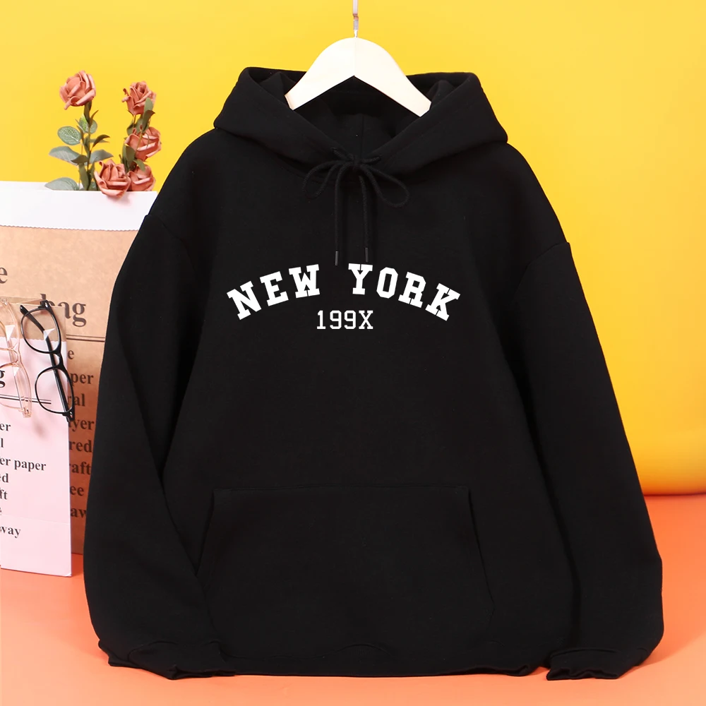 New York 199X Personality Letter Printing Female Hoodie simple Casual Hoody Warm Loose Streetwear Hipster Fleece Hooded Female
New York 199X Personality Letter Printing Female Hoodie simple Casual Hoody Warm Loose Streetwear Hipster Fleece Hooded Female