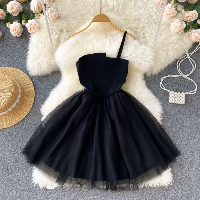 D487 Women New Fashion Sexy Sweet Black A-line Thin Short Dress Sleeveless White Black Korean Vestidos
D487 Women New Fashion Sexy Sweet Black A-line Thin Short Dress Sleeveless White Black Korean Vestidos