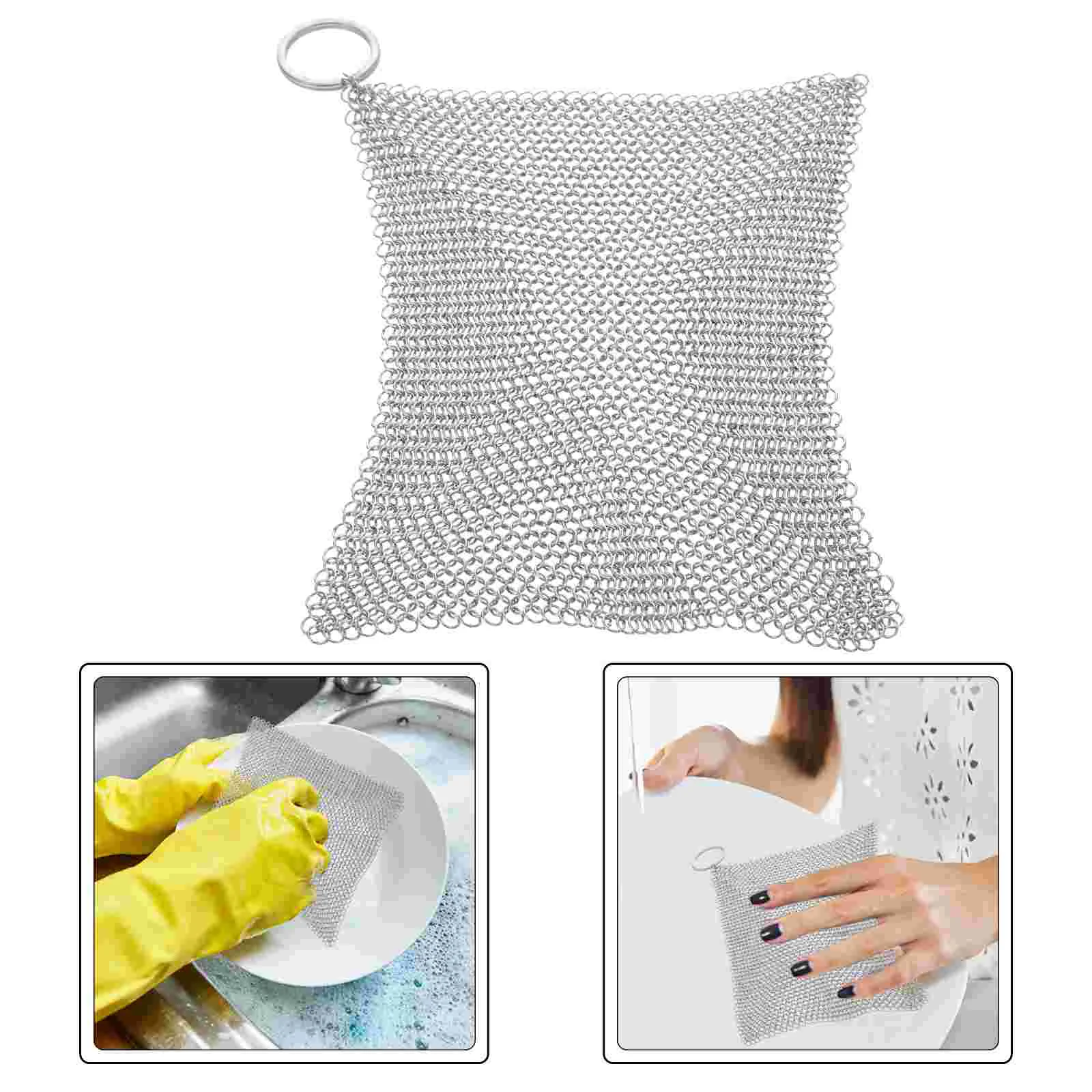 Wire Mesh Cast Iron Cleaner Stainless Steel Scrubbers Hard Anodized Cookware Kitchen Ring Pans Grill Scraper
Wire Mesh Cast Iron Cleaner Stainless Steel Scrubbers Hard Anodized Cookware Kitchen Ring Pans Grill Scraper