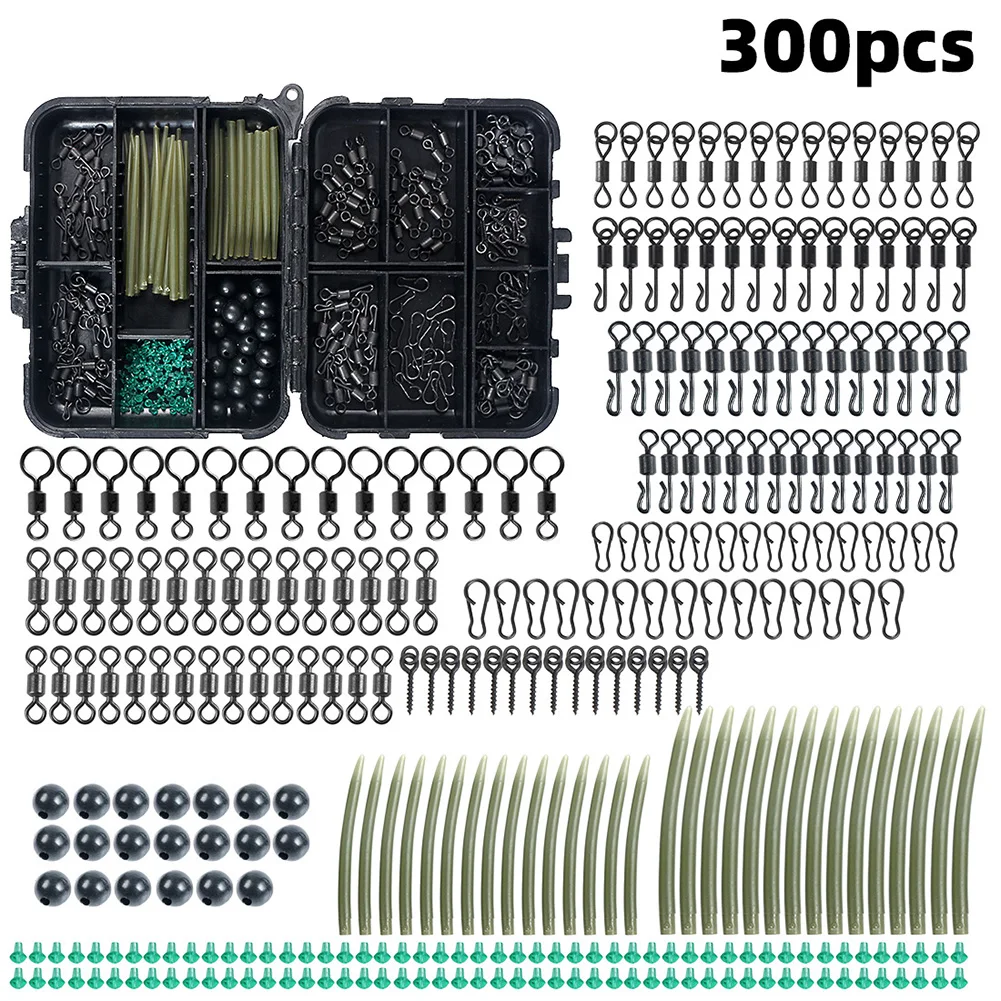300pcs Carp Fishing Tackle Weights Clip Hooks Swivels Terminal Rigs Hooks Snaps For Bass Trout Chub Rock Fishing Pesca Tackles
300pcs Carp Fishing Tackle Weights Clip Hooks Swivels Terminal Rigs Hooks Snaps For Bass Trout Chub Rock Fishing Pesca Tackles