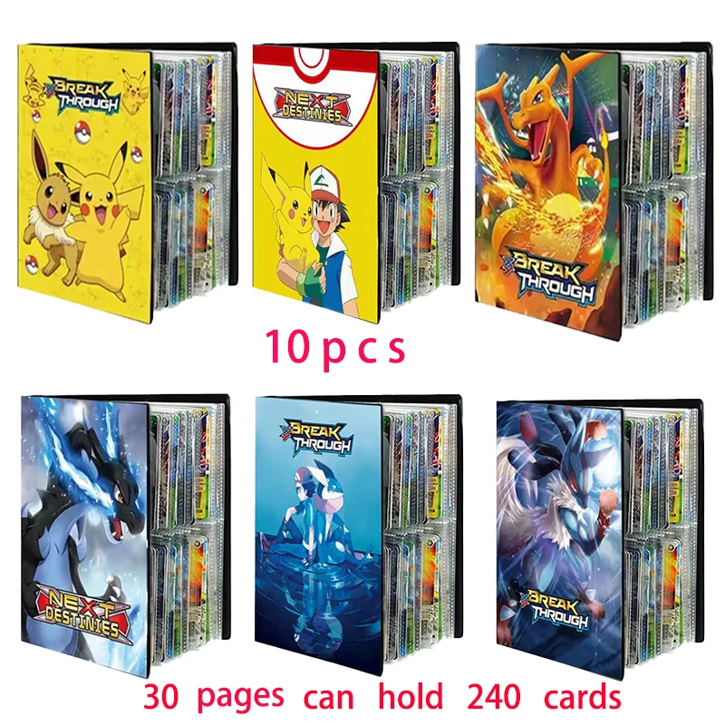 10pcs Pokemon Cards Album Book Wholesale Game Card Pikachu Album VMAX GX EX Holder Collection Folder Kid Cool Toy Gift
10pcs Pokemon Cards Album Book Wholesale Game Card Pikachu Album VMAX GX EX Holder Collection Folder Kid Cool Toy Gift