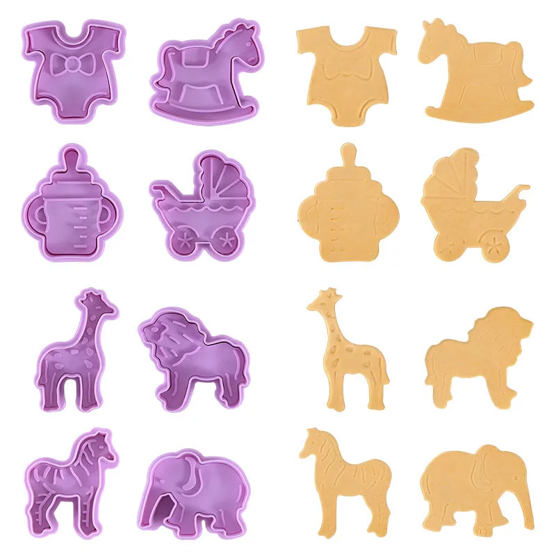 4Pcs Cartoon Animal Lion Giraffe Zebra Elephant Baby Feed Bottle Carriage Cookie Cutter Plunger Fondant Cake Decorating Tools
4Pcs Cartoon Animal Lion Giraffe Zebra Elephant Baby Feed Bottle Carriage Cookie Cutter Plunger Fondant Cake Decorating Tools