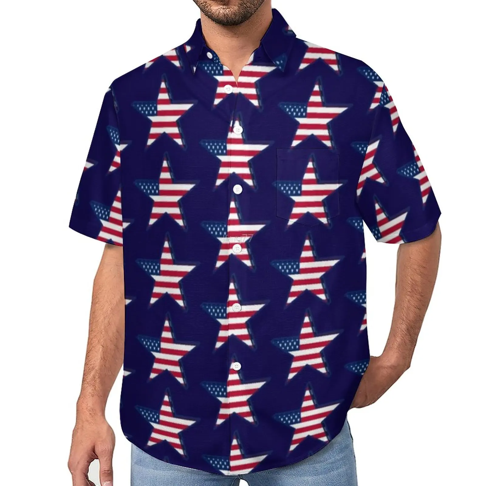 USA American Flag Beach Shirt Star Print Patriotic Hawaiian Casual Shirts Men Cool Blouses Short-Sleeve Graphic Tops Plus Size
USA American Flag Beach Shirt Star Print Patriotic Hawaiian Casual Shirts Men Cool Blouses Short-Sleeve Graphic Tops Plus Size