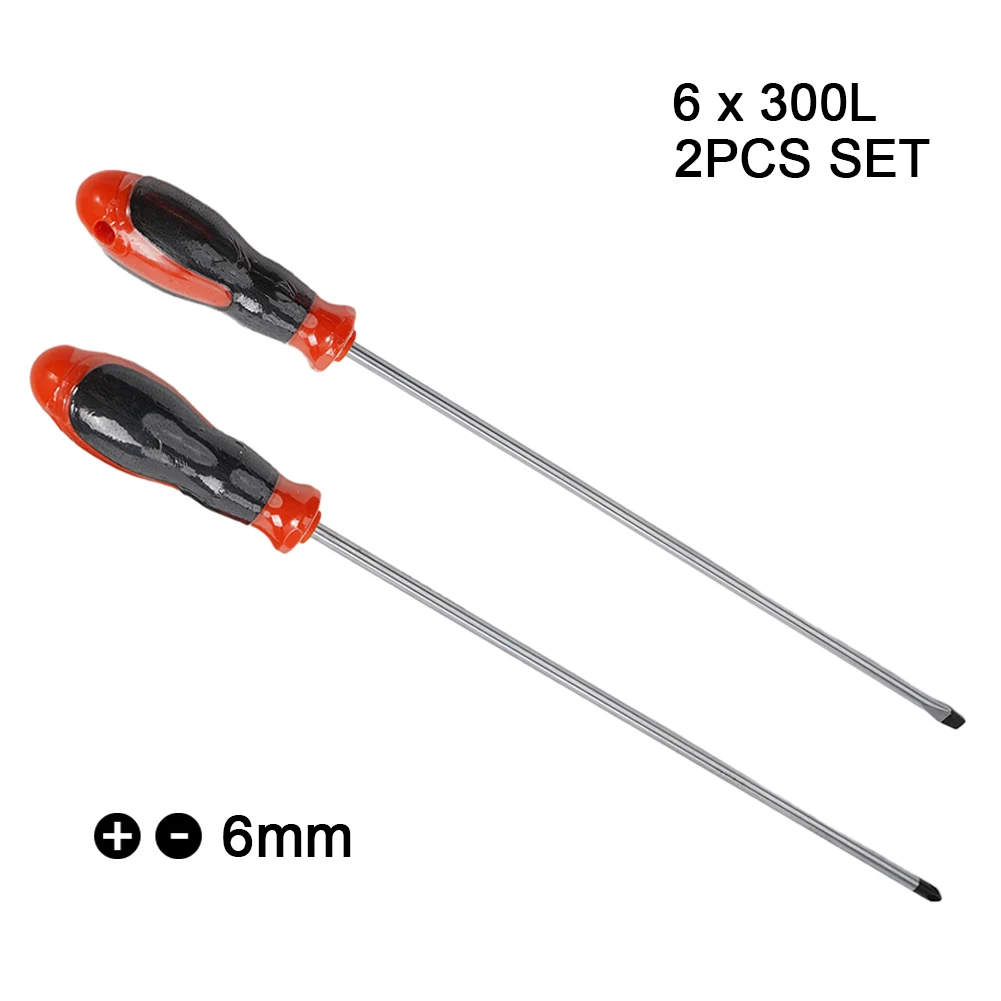 1/2 Pcs 12'' Screwdriver Magnetic Slotted Cross Head Rubber Handle Alloy Steel 6mm Bit 300mm For Repairing Hand Manual Tools
1/2 Pcs 12'' Screwdriver Magnetic Slotted Cross Head Rubber Handle Alloy Steel 6mm Bit 300mm For Repairing Hand Manual Tools