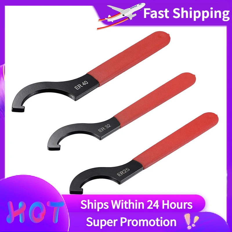 ER25 ER32 ER40 Hook Wrench Spanner Collet Chuck For NC Milling Tool Lathe Tools Clamping Nut High Carbon Steel ER Spanner
ER25 ER32 ER40 Hook Wrench Spanner Collet Chuck For NC Milling Tool Lathe Tools Clamping Nut High Carbon Steel ER Spanner