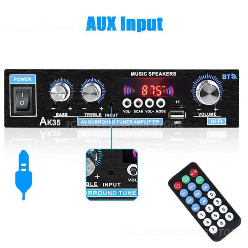 Black Amp For Home Fm Stereo Radio Subwoofer Digital Power Amplifier Board For Mp3 Players Televisions Projectors
Black Amp For Home Fm Stereo Radio Subwoofer Digital Power Amplifier Board For Mp3 Players Televisions Projectors