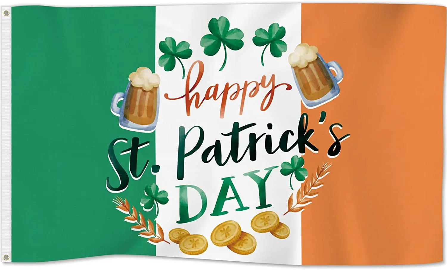 Флаг ко Дню Св. Патрика, 3x5 футов, ирландский баннер, знак в виде горца, ирландский двор, тройные монеты с клевером, праздничные украшения
Флаг ко Дню Св. Патрика, 3x5 футов, ирландский баннер, знак в виде горца, ирландский двор, тройные монеты с клевером, праздничные украшения