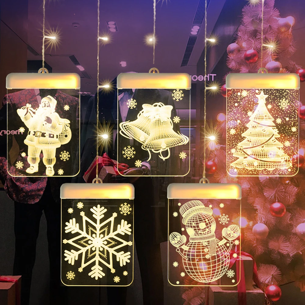 LED Christmas String Lights 3D Acrylic Christmas Decoration Hanging Lights Santa Claus Snowman Snowfake Xmas Tree Pendant
LED Christmas String Lights 3D Acrylic Christmas Decoration Hanging Lights Santa Claus Snowman Snowfake Xmas Tree Pendant