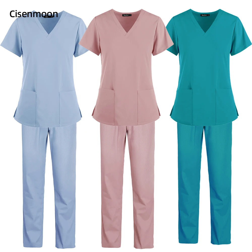 Hot Sales Nurse Uniform Women Short Sleeve Neck Tops Working Uniform Blouse Scrubs Workwear Nursing Women Scrubs Pants Elastic
Hot Sales Nurse Uniform Women Short Sleeve Neck Tops Working Uniform Blouse Scrubs Workwear Nursing Women Scrubs Pants Elastic