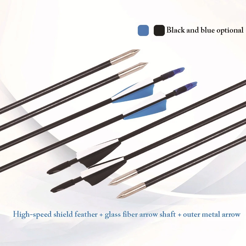 Diameter 6mm Fiberglass Arrows 31 Inch 2 Black 1 White Arrow Feather For Recurve/Compound Bows Archery Hunting Training
Diameter 6mm Fiberglass Arrows 31 Inch 2 Black 1 White Arrow Feather For Recurve/Compound Bows Archery Hunting Training