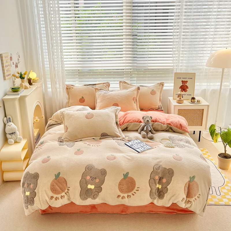 Home Textiles Winter Flannel Duvet Cover Soft Warm Coral Fleece Blanket Cover Keep Warm Bed Quilt Covers 220x240 Wash bedding
Home Textiles Winter Flannel Duvet Cover Soft Warm Coral Fleece Blanket Cover Keep Warm Bed Quilt Covers 220x240 Wash bedding