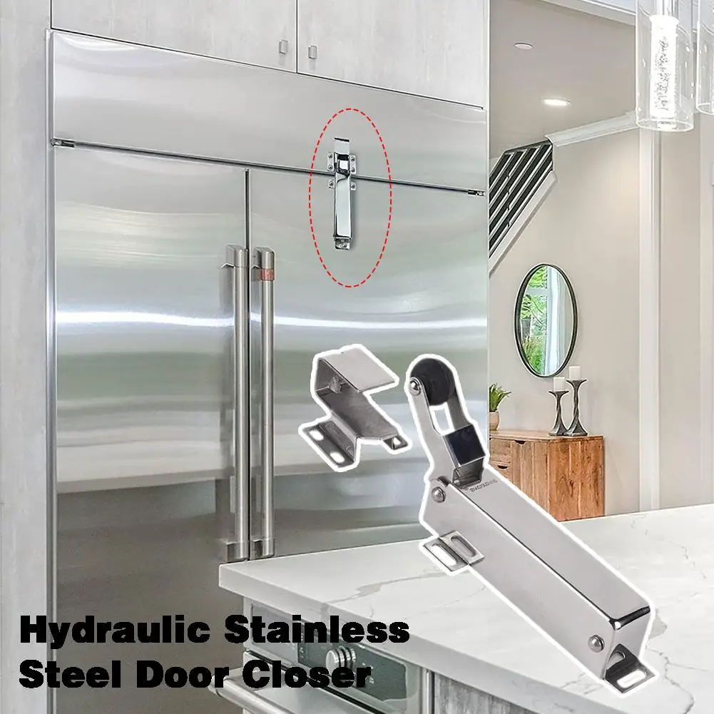 Door Closer Kit Stainless Steel Hydraulic Freezer Door Cooler Catch Automatic Hook Freezer With Door Closer Closer Q1J1 
Door Closer Kit Stainless Steel Hydraulic Freezer Door Cooler Catch Automatic Hook Freezer With Door Closer Closer Q1J1
