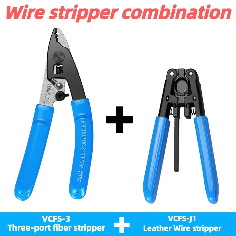Fiber Optic Tool Kit VCFS-3 Three-port Fiber Stripper and VCFS-J1 Leather Wire Stripper FTTH Fiber Stripper Tools
Fiber Optic Tool Kit VCFS-3 Three-port Fiber Stripper and VCFS-J1 Leather Wire Stripper FTTH Fiber Stripper Tools