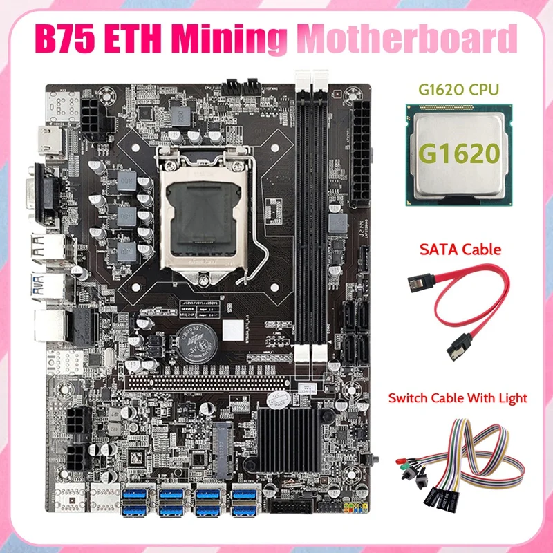 Материнская плата B75 ETH 8XPCIE к USB + процессор G1620 + двойной кабель переключения светильник кой + кабель SATA LGA1155 материнская плата для майнинга
Материнская плата B75 ETH 8XPCIE к USB + процессор G1620 + двойной кабель переключения светильник кой + кабель SATA LGA1155 материнская плата для майнинга