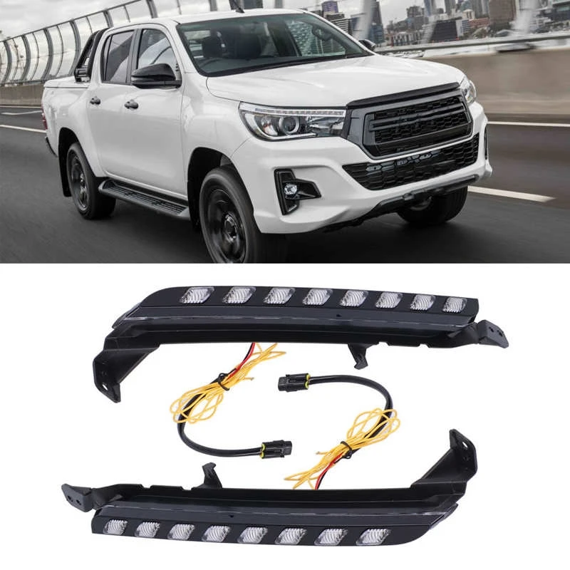 Car Retrofit LED Daytime Running Lights Turn Signal Lights For Toyota Hilux Revo Rocco Space Cab 2020-2021
Car Retrofit LED Daytime Running Lights Turn Signal Lights For Toyota Hilux Revo Rocco Space Cab 2020-2021