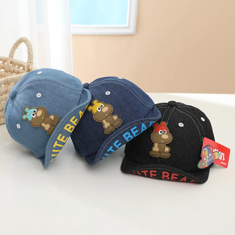 New Spring And Autumn Baby Hat Soft Edge Outdoor Children's Baseball Cap Super Cute Denim Boy Baby Cartoon Bear Baby Child Hat
New Spring And Autumn Baby Hat Soft Edge Outdoor Children's Baseball Cap Super Cute Denim Boy Baby Cartoon Bear Baby Child Hat