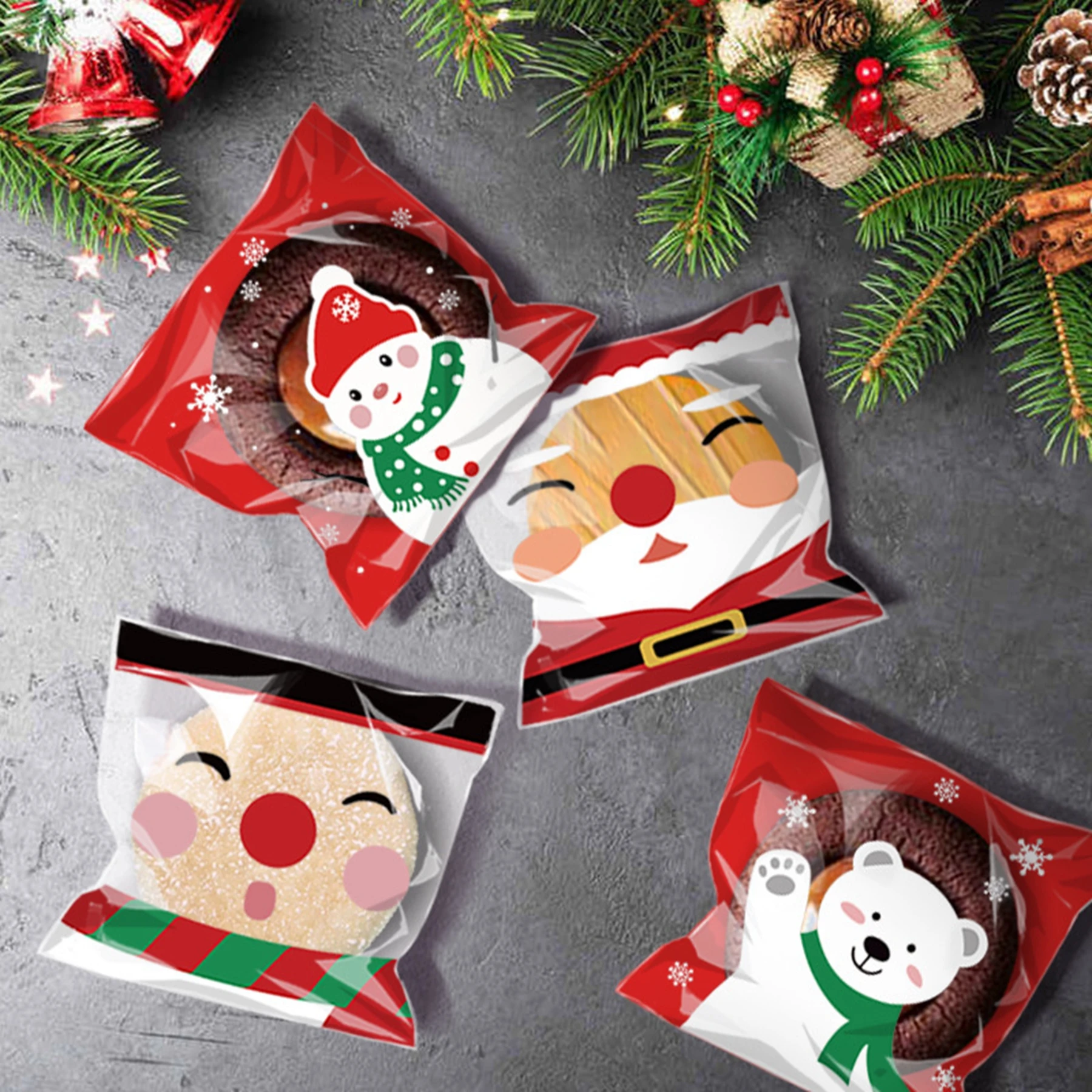 100Pcs Christmas Candy Cookie Gift Bags Plastic Self-adhesive Biscuits Snack Packaging Bags Xmas Party Gift Baking Bag Santa 
100Pcs Christmas Candy Cookie Gift Bags Plastic Self-adhesive Biscuits Snack Packaging Bags Xmas Party Gift Baking Bag Santa