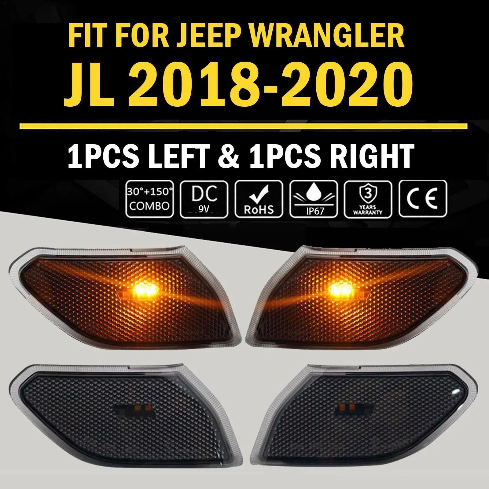 2 шт., автомобильные передние и боковые маркеры для Jeep wrangler JL 2018 2019 2020
2 шт., автомобильные передние и боковые маркеры для Jeep wrangler JL 2018 2019 2020