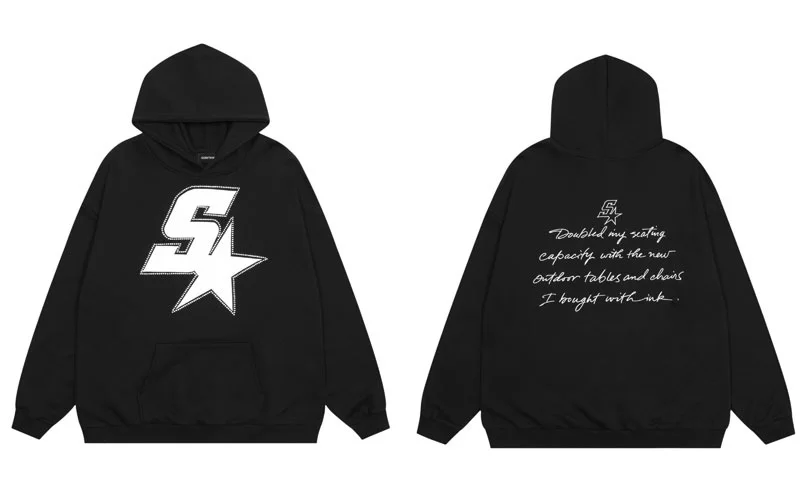 Sweatshirt Hip Hoodie Hop Men Embroidery Star Letter Hooded Streetwear 2023 Fashion Harajuku Casual Cotton Loose Pullover Tops
Sweatshirt Hip Hoodie Hop Men Embroidery Star Letter Hooded Streetwear 2023 Fashion Harajuku Casual Cotton Loose Pullover Tops