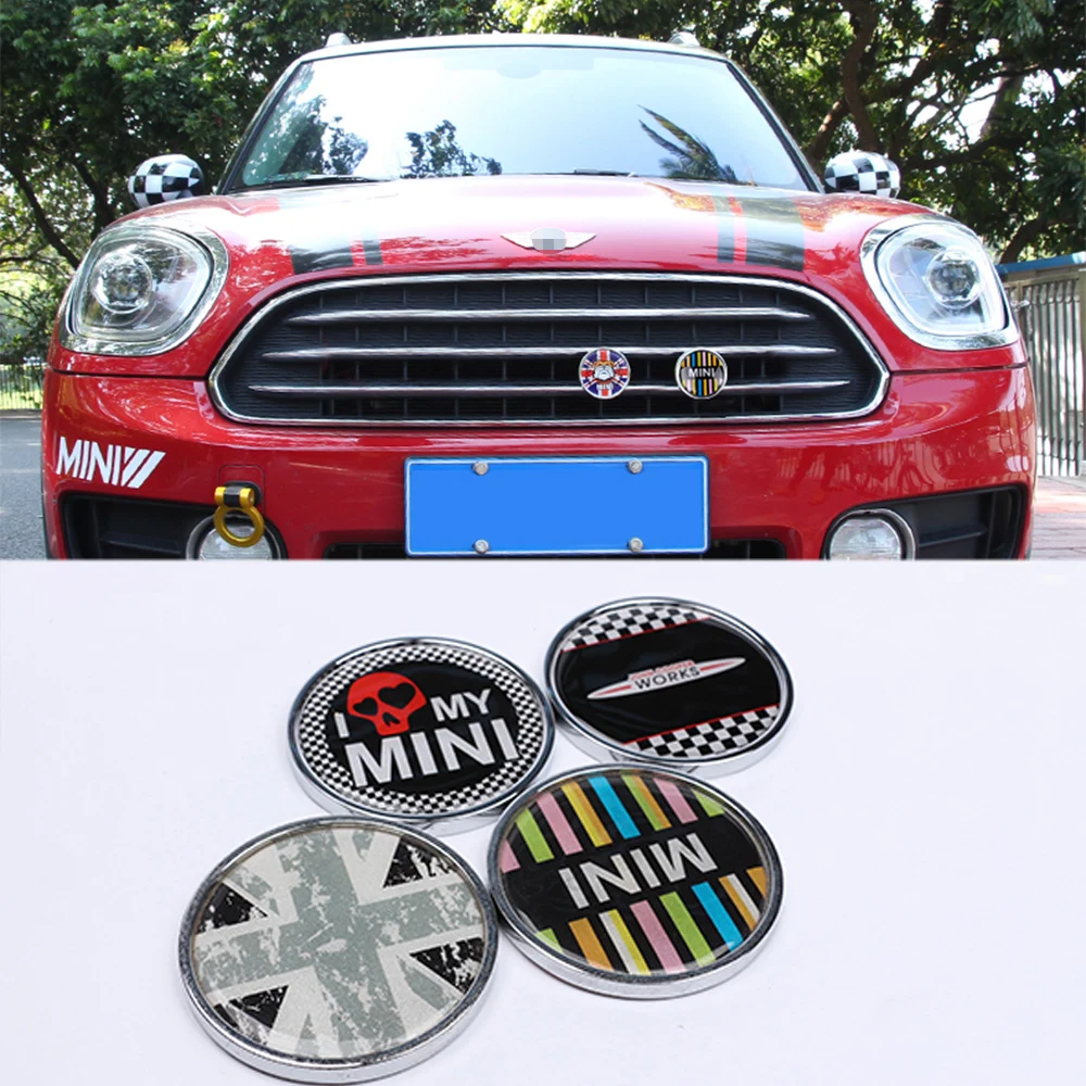 

Metal 3D Front Grill Metal Emblem Badge Sticker Car Styling For MINI Cooper JCW S One Countryman R60 R61 F55 F56 F60 Accessories