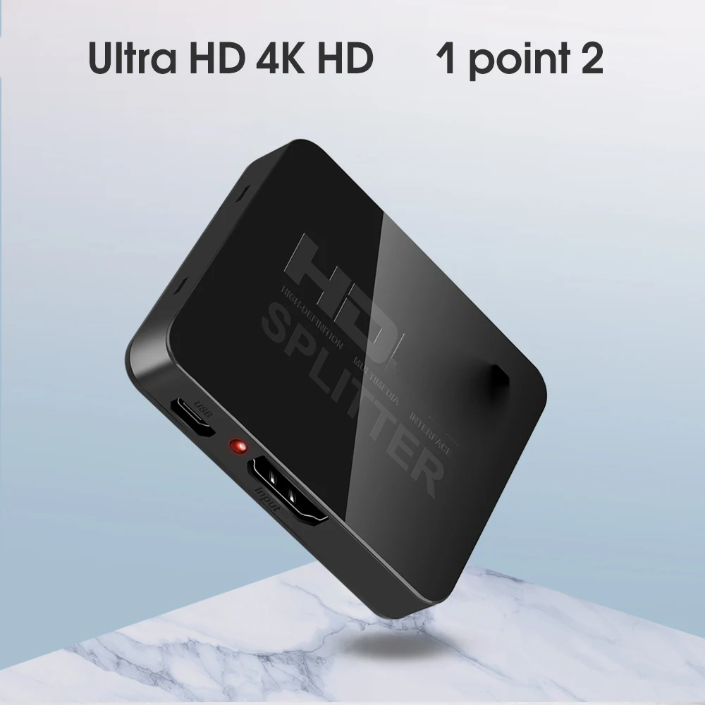 4K HDMI-совместимый сплиттер 1x2 1 в 2 Выход 1080p HDCP 3D усилитель сигнала мощности