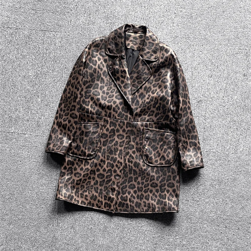 Genuine Leather Coat 2023 Autumn/Winter New Style Commuter Style Leopard Pattern Medium Length Sheepskin Top Coat for Women
Genuine Leather Coat 2023 Autumn/Winter New Style Commuter Style Leopard Pattern Medium Length Sheepskin Top Coat for Women