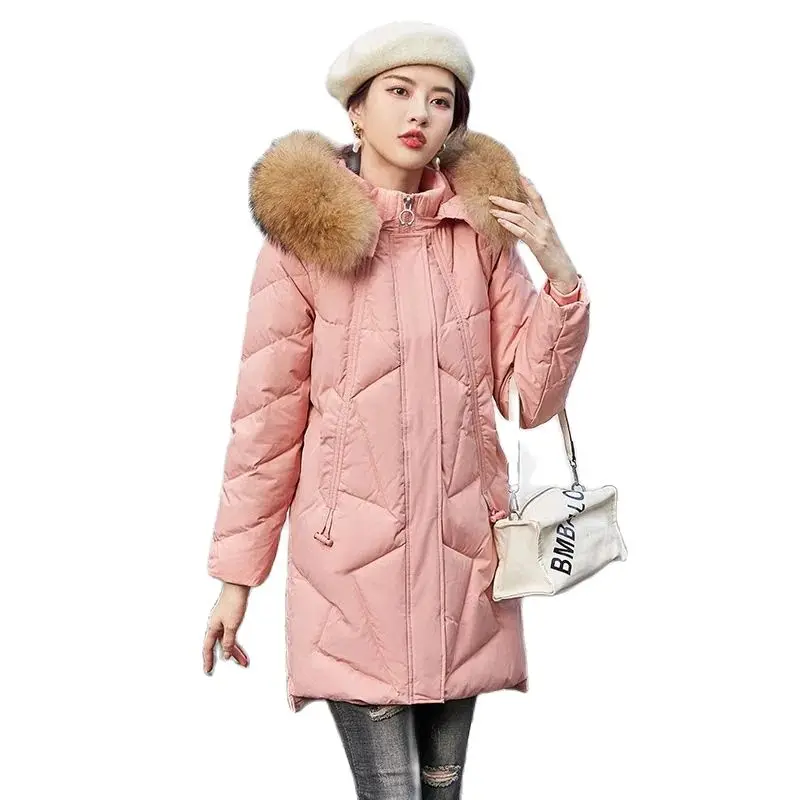 2022 Winter New Style Hooded Fleece Jacket Women's Temperament Fur Collar Loose Slim Mid-length White Duck Down Fashion Jacket
2022 Winter New Style Hooded Fleece Jacket Women's Temperament Fur Collar Loose Slim Mid-length White Duck Down Fashion Jacket