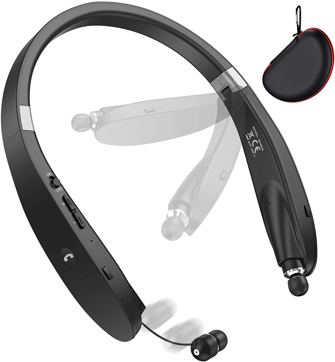 Bluetooth Headphones Wireless Neckband Headset Retractable Earbuds Noise Cancelling Stereo Earphones for Workout Running Driving
Bluetooth Headphones Wireless Neckband Headset Retractable Earbuds Noise Cancelling Stereo Earphones for Workout Running Driving