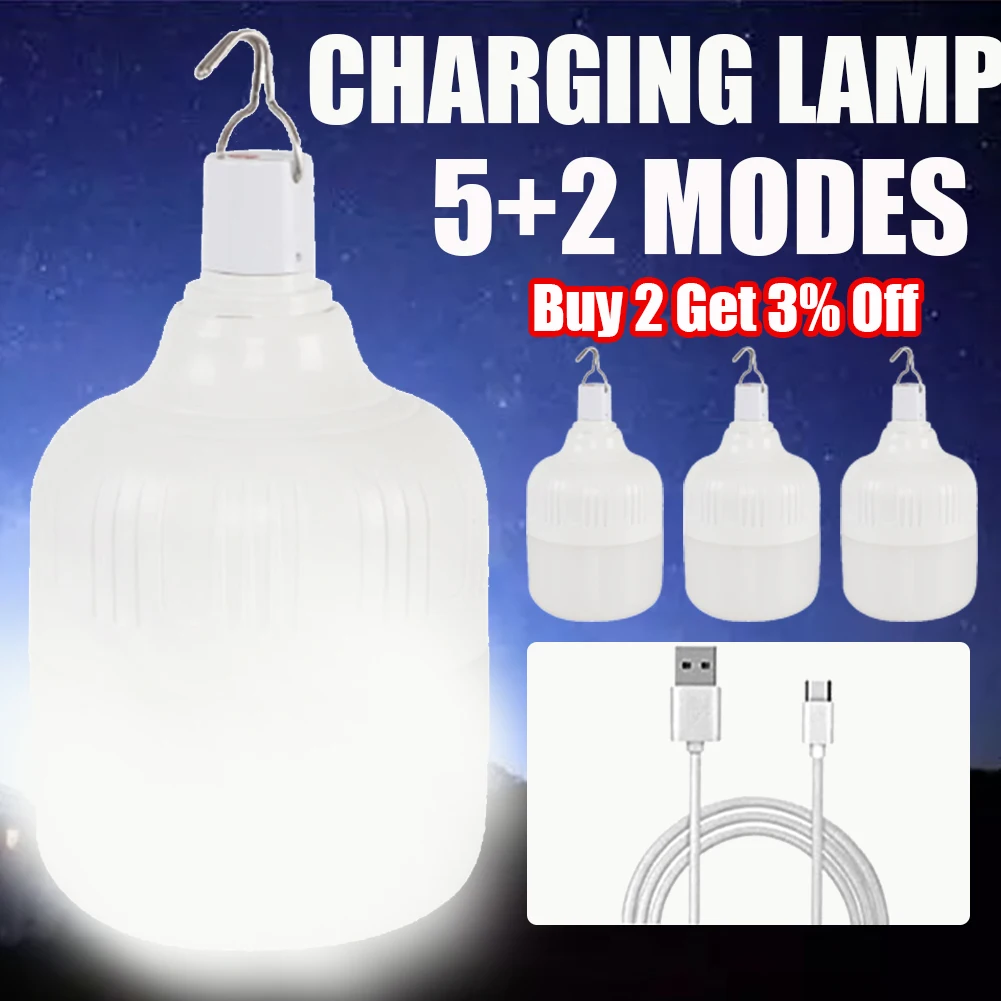 20/30/100W Portable Emergency Lights USB Rechargeable LED Lantern Bulb Outdoor Camping Tent Lamp With Hook Fishing Lighting Bulb
20/30/100W Portable Emergency Lights USB Rechargeable LED Lantern Bulb Outdoor Camping Tent Lamp With Hook Fishing Lighting Bulb