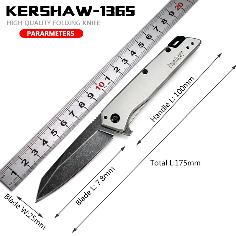 Kershaw 1365 Folding Pocket Camping Knife 8cr13 Blade Aviation Aluminum Handle Outdoor Tactical Survival Fruit Knives EDC Tools
Kershaw 1365 Folding Pocket Camping Knife 8cr13 Blade Aviation Aluminum Handle Outdoor Tactical Survival Fruit Knives EDC Tools