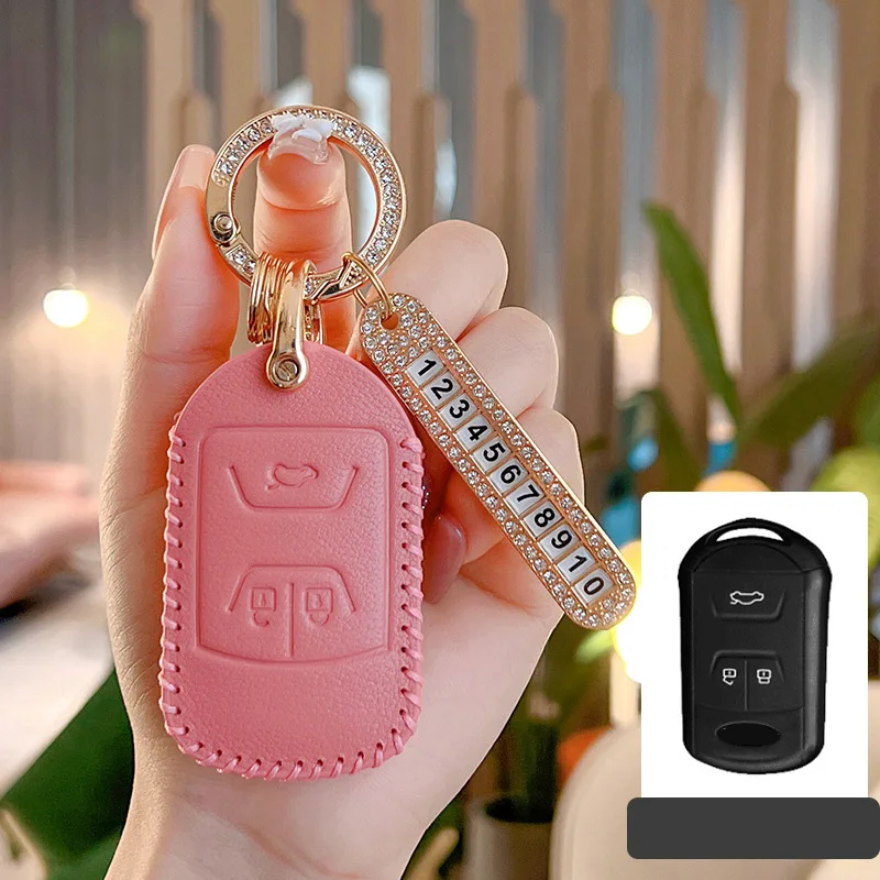 Genuine Leather Pink Car Key Case Cover Fob Shell for Chery Tiggo 5 Tiggo 7 Tiggo 8 Arrizo 5X 6 7 3 Buttons Smart Key Chain Acce
Genuine Leather Pink Car Key Case Cover Fob Shell for Chery Tiggo 5 Tiggo 7 Tiggo 8 Arrizo 5X 6 7 3 Buttons Smart Key Chain Acce