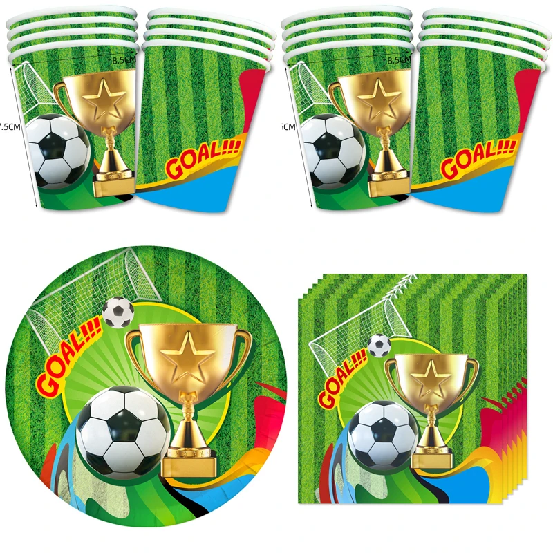 60pcs/lot Football Theme Tableware Set Happy Birthday Party Plates Napkins Cups Dishes Decorations Baby Shower Events Supplies
60pcs/lot Football Theme Tableware Set Happy Birthday Party Plates Napkins Cups Dishes Decorations Baby Shower Events Supplies