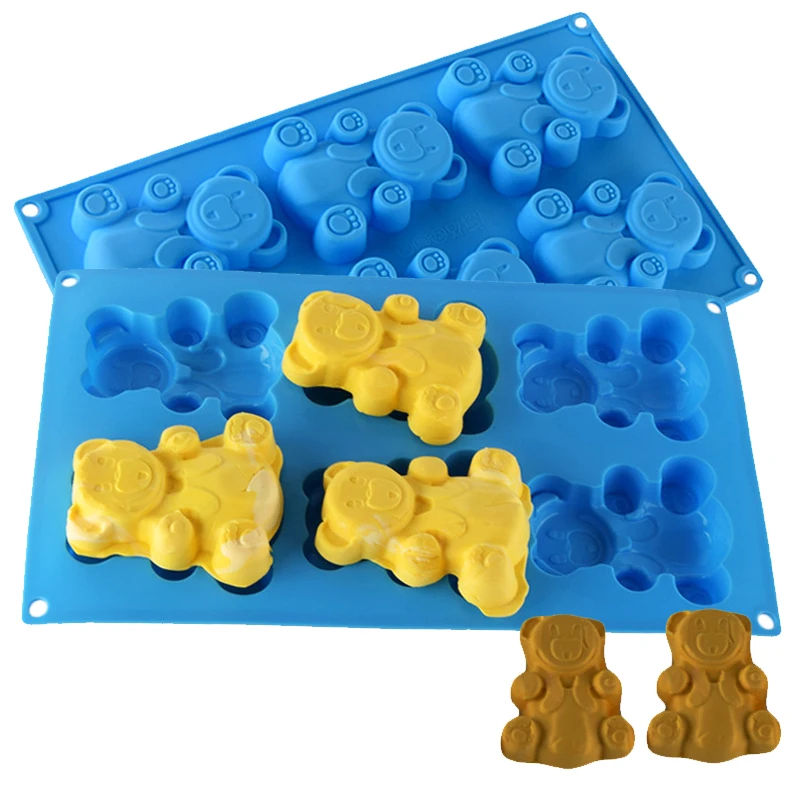 3D Lovely Bear Cake Mold 6 Cavity Silicone Mould Baking Tools Kitchen Fondant Supplies Cupcake Topper Decorating Accessories
3D Lovely Bear Cake Mold 6 Cavity Silicone Mould Baking Tools Kitchen Fondant Supplies Cupcake Topper Decorating Accessories