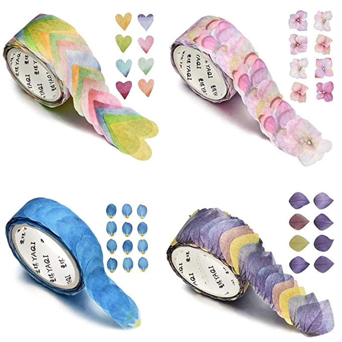 4 Roll Creative Flower Petal Tape Masking Tape Decorative Decals Seamless DIY Petal Stickers for Scrapbooking Diary Journal 
4 Roll Creative Flower Petal Tape Masking Tape Decorative Decals Seamless DIY Petal Stickers for Scrapbooking Diary Journal