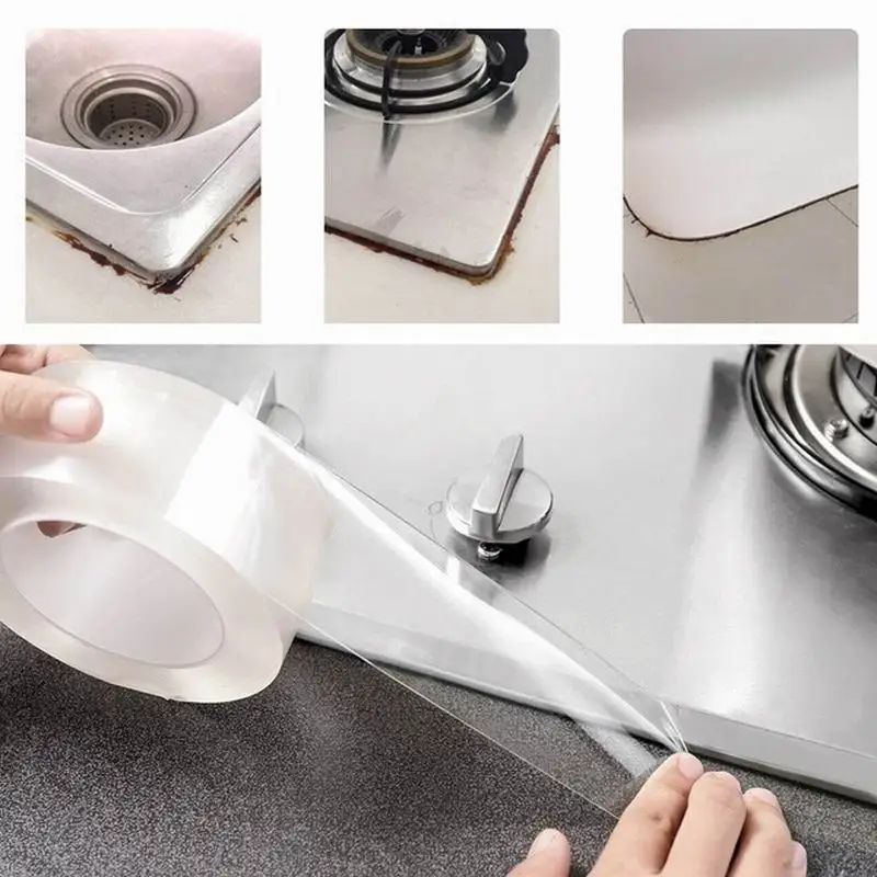 

3m Waterproof Tape Transparent Acrylic Anti-mold Sticker Reusable Home Improvement Caulk Gadgets Super Waterproof Tape