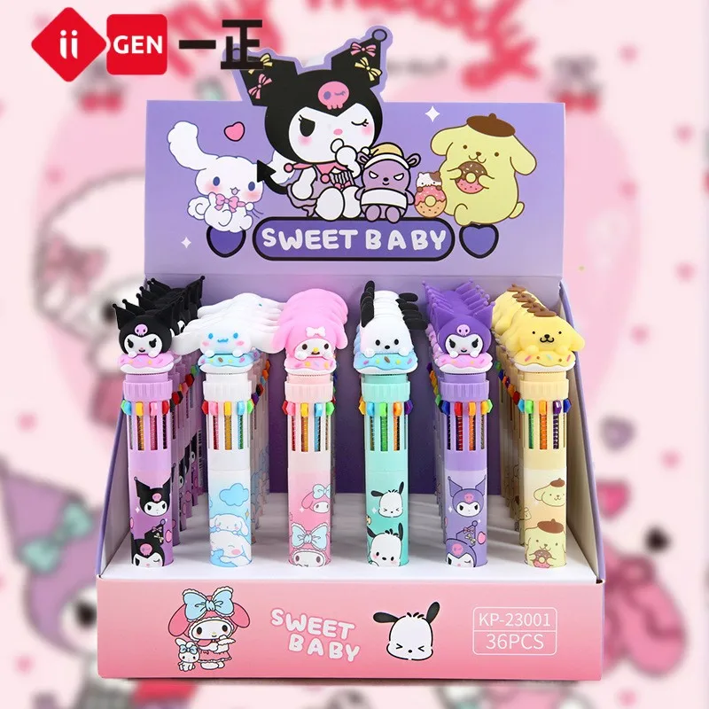 Sanrio мультяшная шариковая ручка 18/36 шт. Kuromi Hello Kitty Cinnamoroll 10 цветов 0,7 фоторучка для рисования
Sanrio мультяшная шариковая ручка 18/36 шт. Kuromi Hello Kitty Cinnamoroll 10 цветов 0,7 фоторучка для рисования