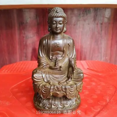Exquisite imitation bronze statue of Sakyamuni Buddha, one of the three saints in the West
Exquisite imitation bronze statue of Sakyamuni Buddha, one of the three saints in the West