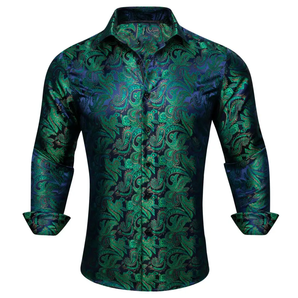 Designer Shirts for Men Blue Paisley Long Sleeve Slim Fit Blouses Casual Lapel Breathable Tops Single Breasted Barry Wang
Designer Shirts for Men Blue Paisley Long Sleeve Slim Fit Blouses Casual Lapel Breathable Tops Single Breasted Barry Wang