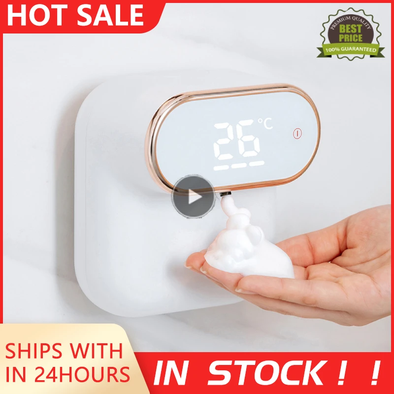 Wall-mounted Soap Dispenser Rechargeable Temperature Display Liquid Soap Dispensers Automatic Foam Hand Sanitizer Machine
Wall-mounted Soap Dispenser Rechargeable Temperature Display Liquid Soap Dispensers Automatic Foam Hand Sanitizer Machine