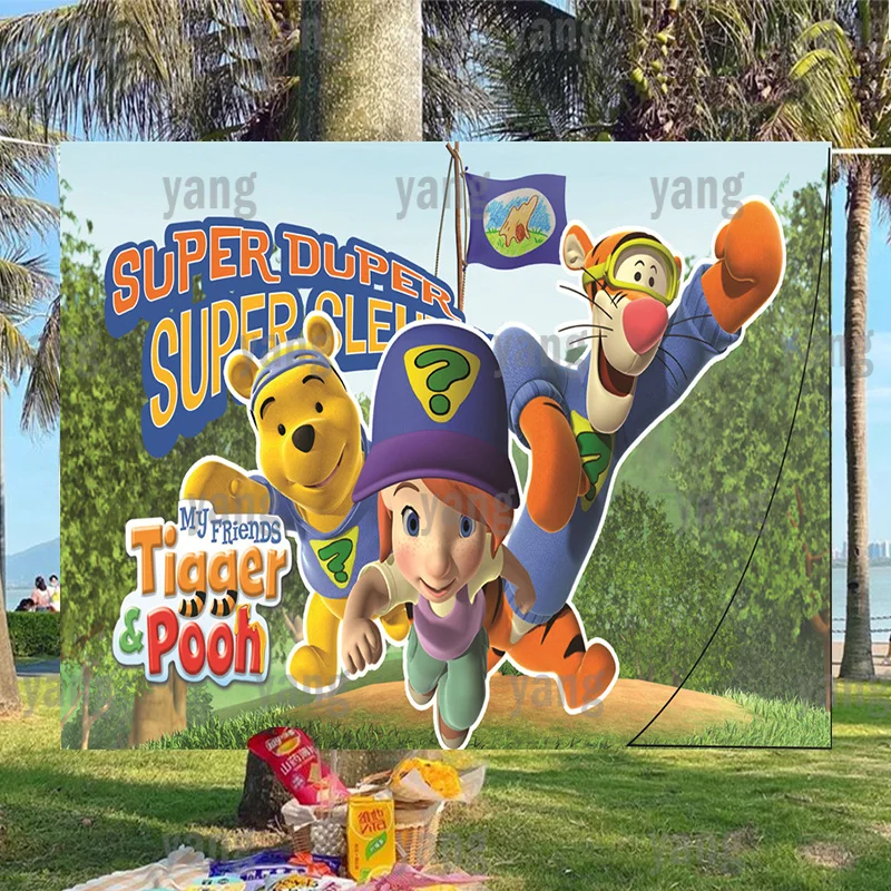 Disney Cartoon Backdrop Decoration Colorful Custom Baby Shower Winnie Bear Tigger Piglet Boy Party Banner Background Birthday
Disney Cartoon Backdrop Decoration Colorful Custom Baby Shower Winnie Bear Tigger Piglet Boy Party Banner Background Birthday