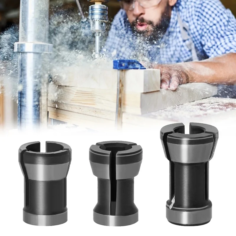 1pc/3pcs 6mm/6.35mm/8mm Collet Chuck Engraving Trimming Machine Electric Router Machinery Manufacturing Woodworking Cutter Tools
1pc/3pcs 6mm/6.35mm/8mm Collet Chuck Engraving Trimming Machine Electric Router Machinery Manufacturing Woodworking Cutter Tools