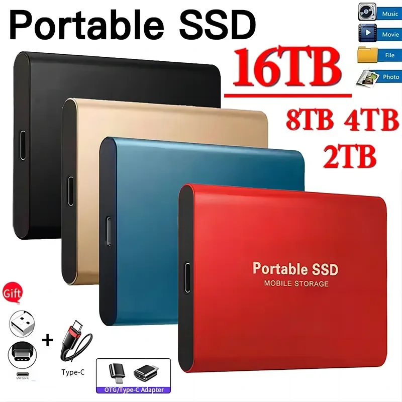 Portable SSD 2TB External Hard Drive 1TB High Speed Solid State Drive M.2 USB 3.1/Type-C Interface HardDisk for Laptop/Phone PS4
Portable SSD 2TB External Hard Drive 1TB High Speed Solid State Drive M.2 USB 3.1/Type-C Interface HardDisk for Laptop/Phone PS4
