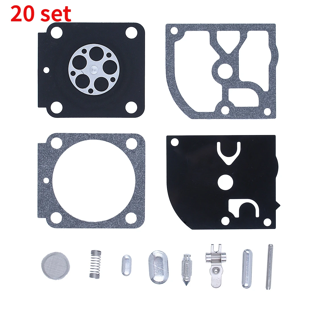 Набор для Ремонта Карбюратора STIHL, комплект из 20 насадок для триммеров STIHL FS38, FS55, FS120, FS200, FS250, FS300, FS350, SH55, SH85, BG45, BG46, BG65, BG85 
Набор для Ремонта Карбюратора STIHL, комплект из 20 насадок для триммеров STIHL FS38, FS55, FS120, FS200, FS250, FS300, FS350, SH55, SH85, BG45, BG46, BG65, BG85