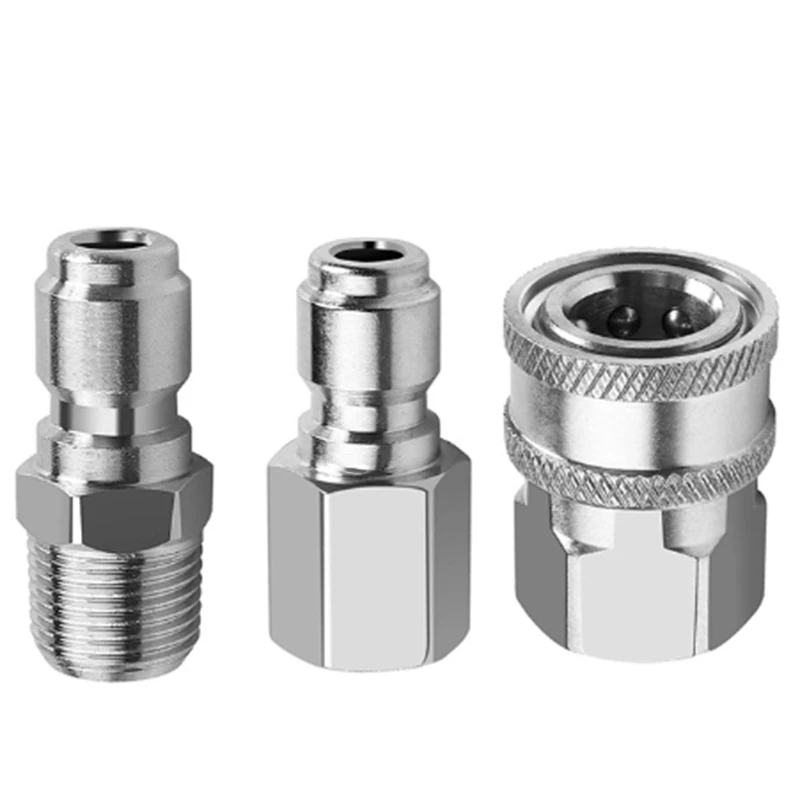 HOT 3-Piece Stainless Steel High Pressure Washer Adapter Kit NPT3/8 For 4500-7500PSI High Pressure Washer Nozzles
HOT 3-Piece Stainless Steel High Pressure Washer Adapter Kit NPT3/8 For 4500-7500PSI High Pressure Washer Nozzles