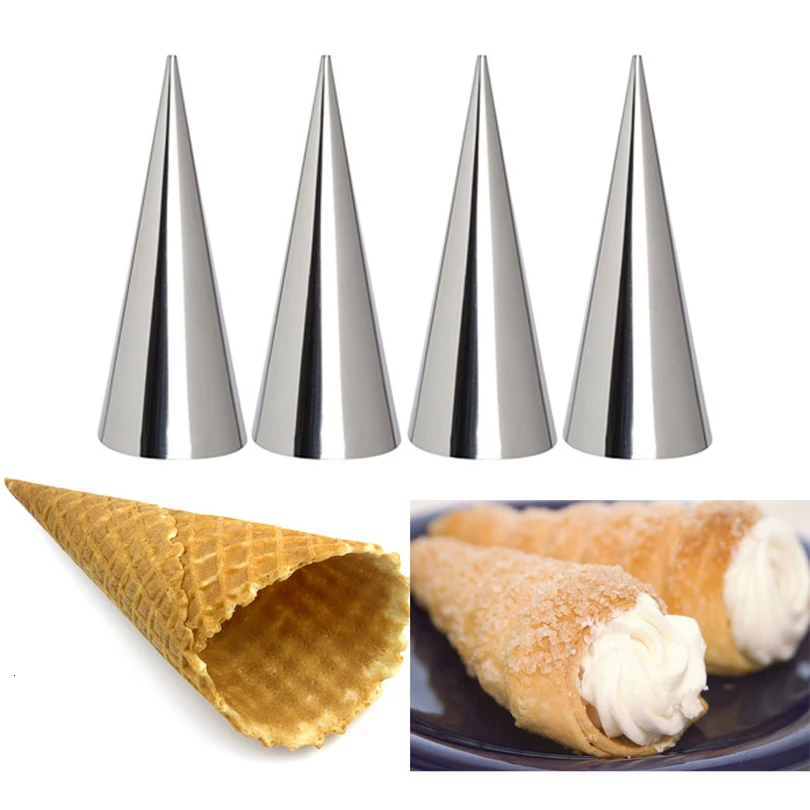 12pcs High Quality Conical Tube Cone Roll Moulds Stainless Steel Spiral Croissants Molds Pastry Cream Horn Cake Bread Mold
12pcs High Quality Conical Tube Cone Roll Moulds Stainless Steel Spiral Croissants Molds Pastry Cream Horn Cake Bread Mold