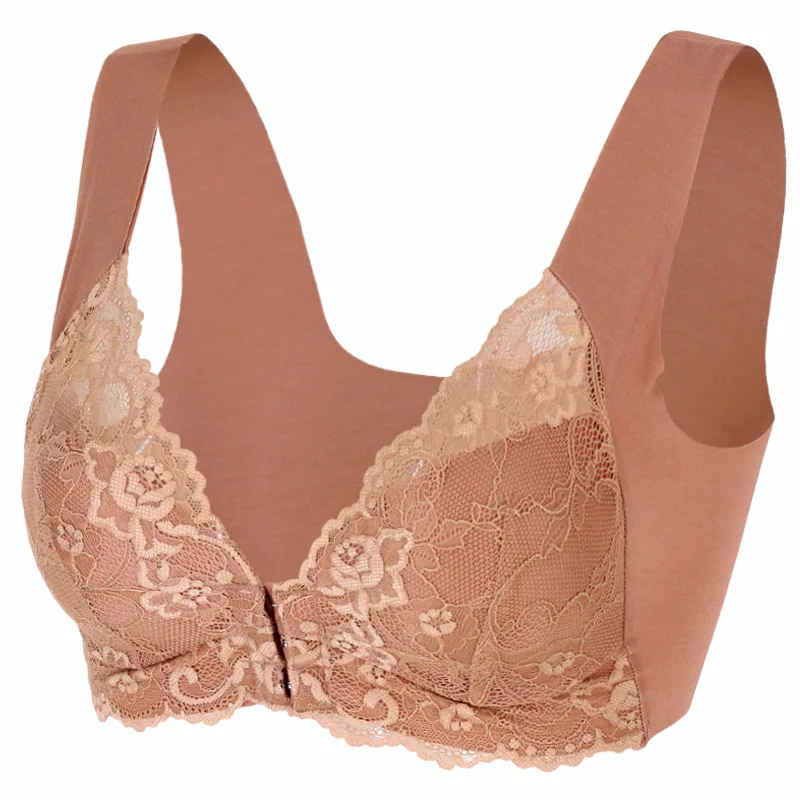 New No Rims Front Buckle Large Sexy Lace Lingeries Women Bras Vest Comfortable Sleep Plus Size L 8XL Lady's Underwear
New No Rims Front Buckle Large Sexy Lace Lingeries Women Bras Vest Comfortable Sleep Plus Size L 8XL Lady's Underwear
