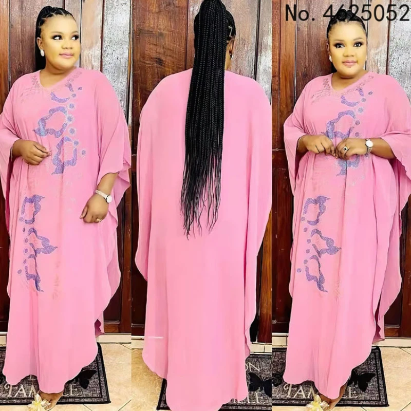 New African Dashiki Women's Fashion Abaya Stylish Chiffon Fabrics Hot Drilling Loose Long Dress Free Size + Inside
New African Dashiki Women's Fashion Abaya Stylish Chiffon Fabrics Hot Drilling Loose Long Dress Free Size + Inside
