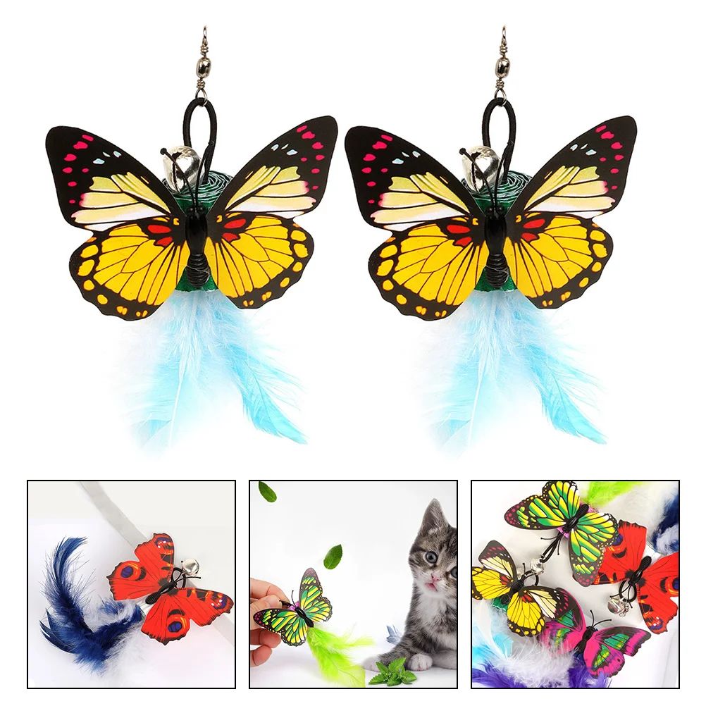 2Pcs Interactive Cat Teaser Toys Kitten Butterfly-shaped Toys Pet Plume Toys Cat Plaything
2Pcs Interactive Cat Teaser Toys Kitten Butterfly-shaped Toys Pet Plume Toys Cat Plaything