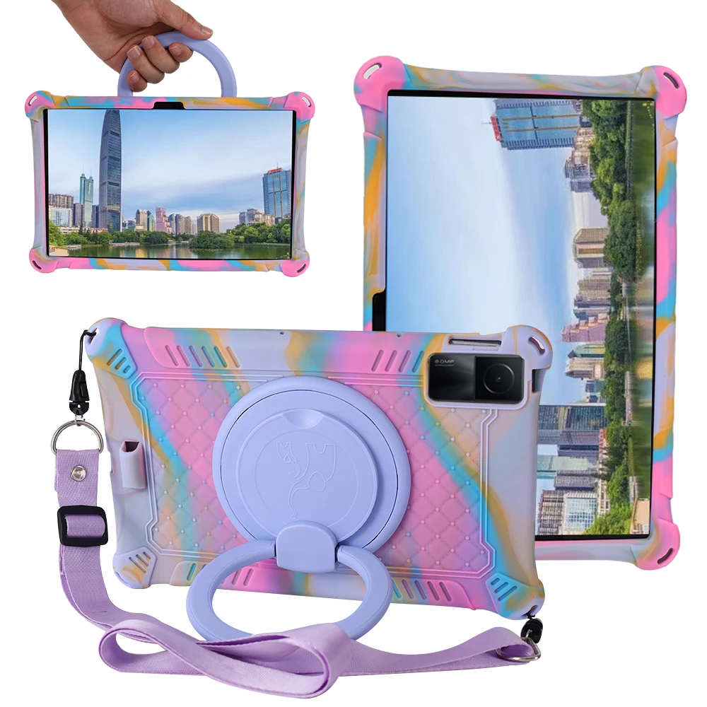 Чехол-подставка для Xiaomi Redmi Pad 2022 10,61 дюйма, мягкий силиконовый чехол с ручкой и плечевым ремнем, защитный чехол с поворотом на 360 градусов 
Чехол-подставка для Xiaomi Redmi Pad 2022 10,61 дюйма, мягкий силиконовый чехол с ручкой и плечевым ремнем, защитный чехол с поворотом на 360 градусов